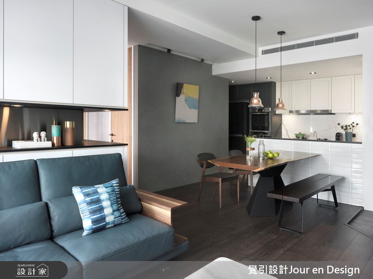 23坪新成屋(5年以下)＿現代風客廳餐廳廚房案例圖片＿覺引設計Jour en Design＿覺引_台中_曙光之旅之11