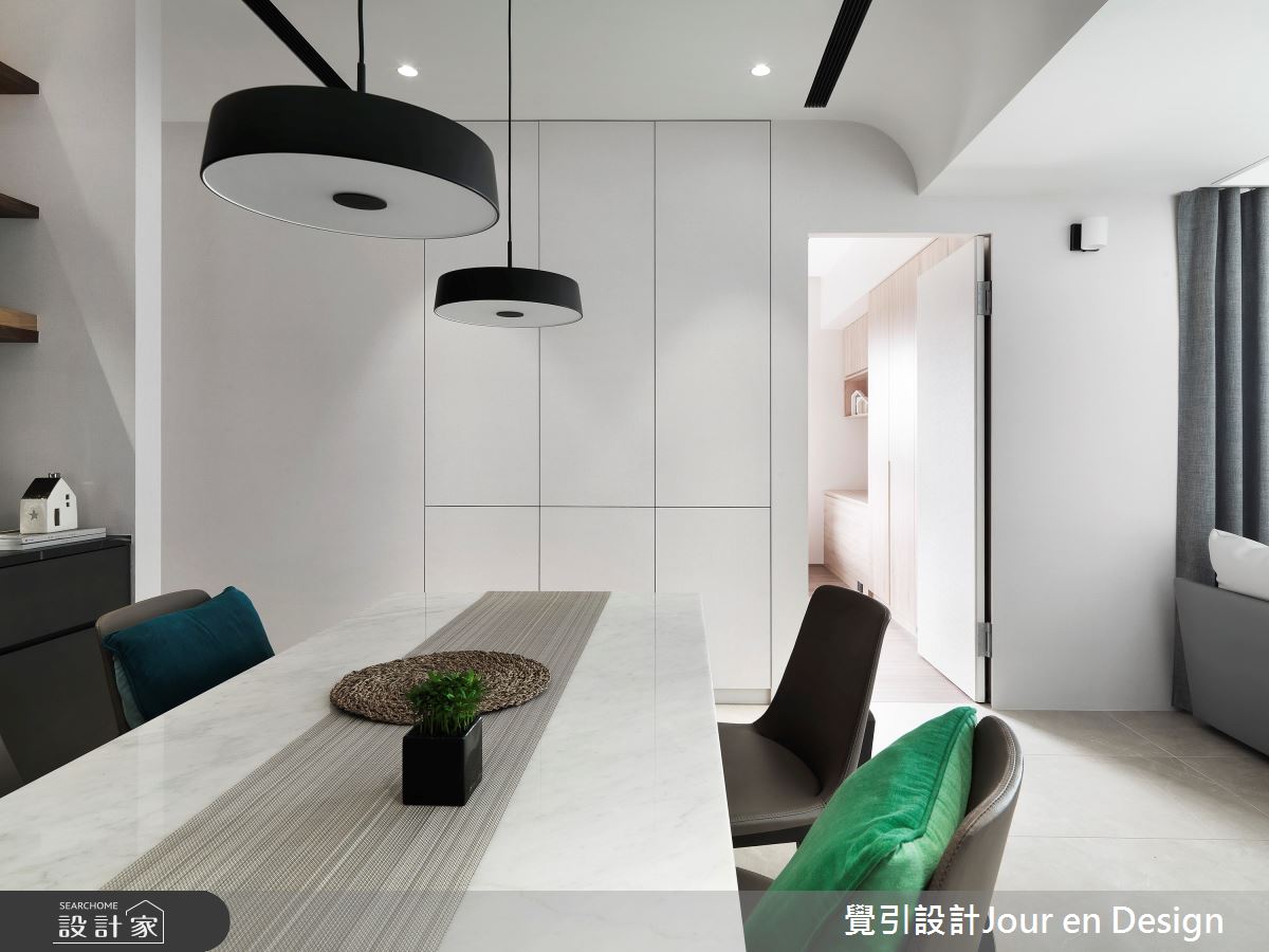 35坪新成屋(5年以下)＿現代風餐廳案例圖片＿覺引設計Jour en Design＿覺引_台北_流動黑白之13