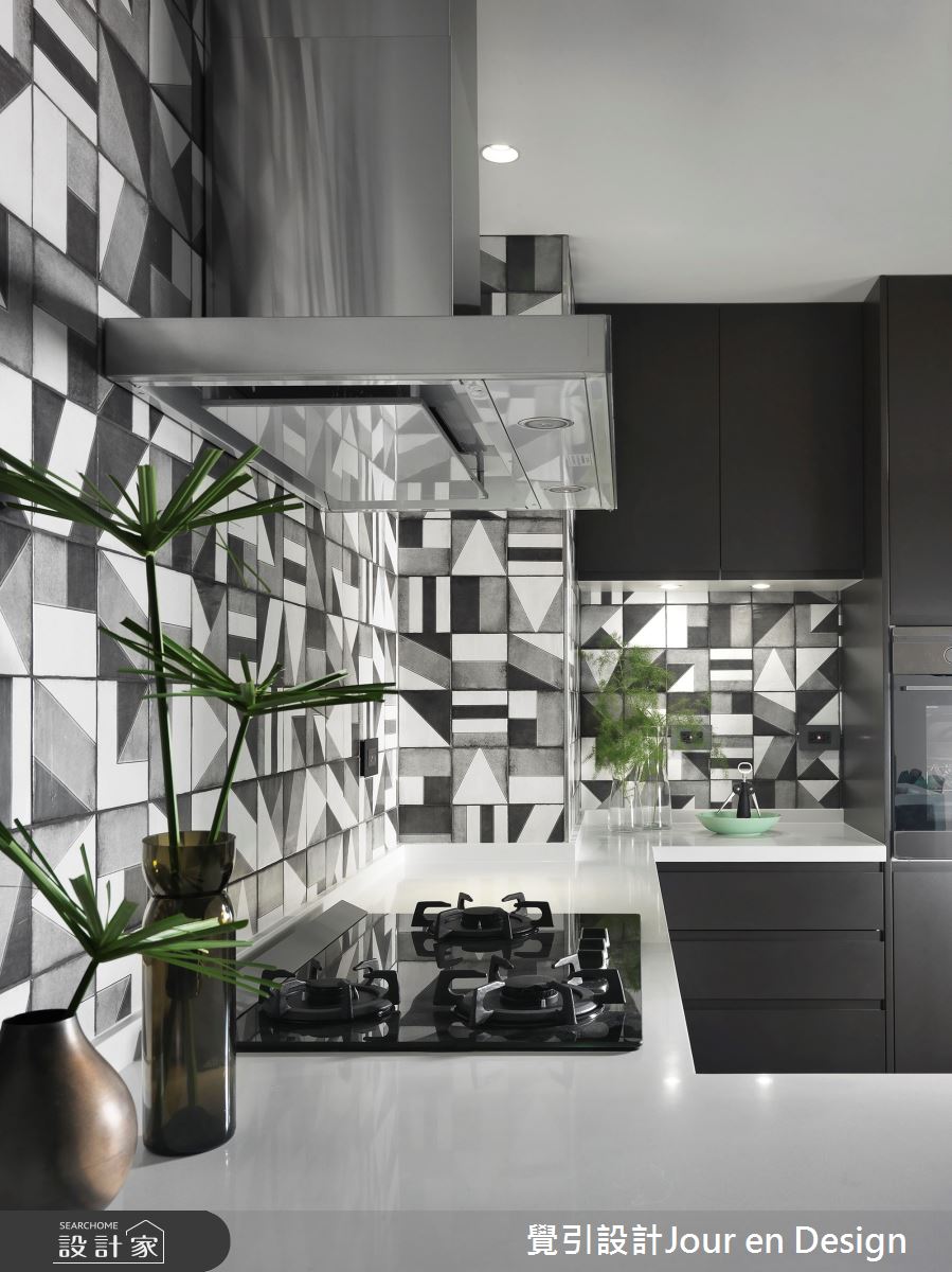 35坪新成屋(5年以下)＿現代風廚房案例圖片＿覺引設計Jour en Design＿覺引_台北_流動黑白之17