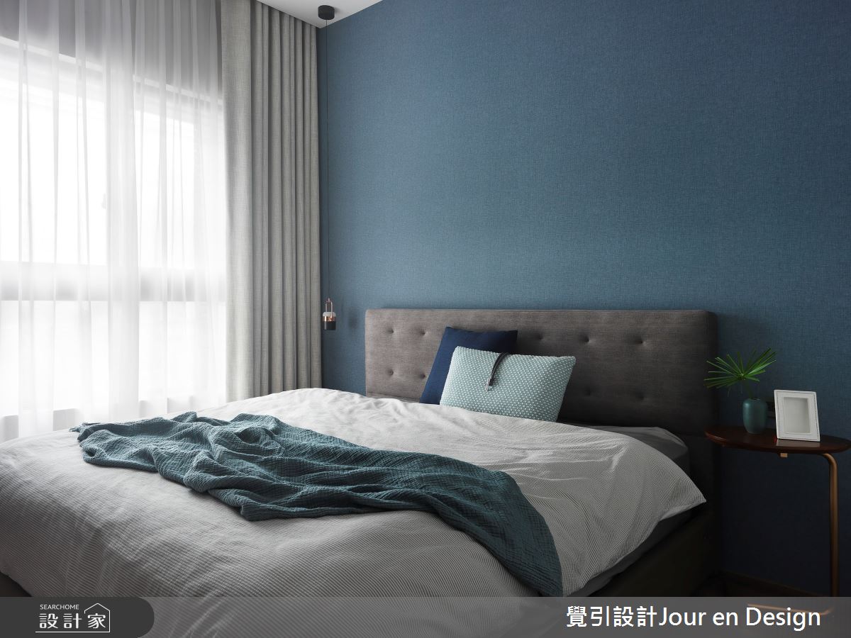 35坪新成屋(5年以下)＿現代風臥室案例圖片＿覺引設計Jour en Design＿覺引_台北_流動黑白之19