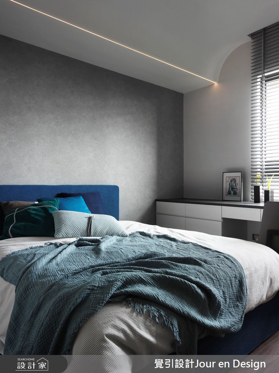 35坪新成屋(5年以下)＿現代風客房案例圖片＿覺引設計Jour en Design＿覺引_台北_流動黑白之23