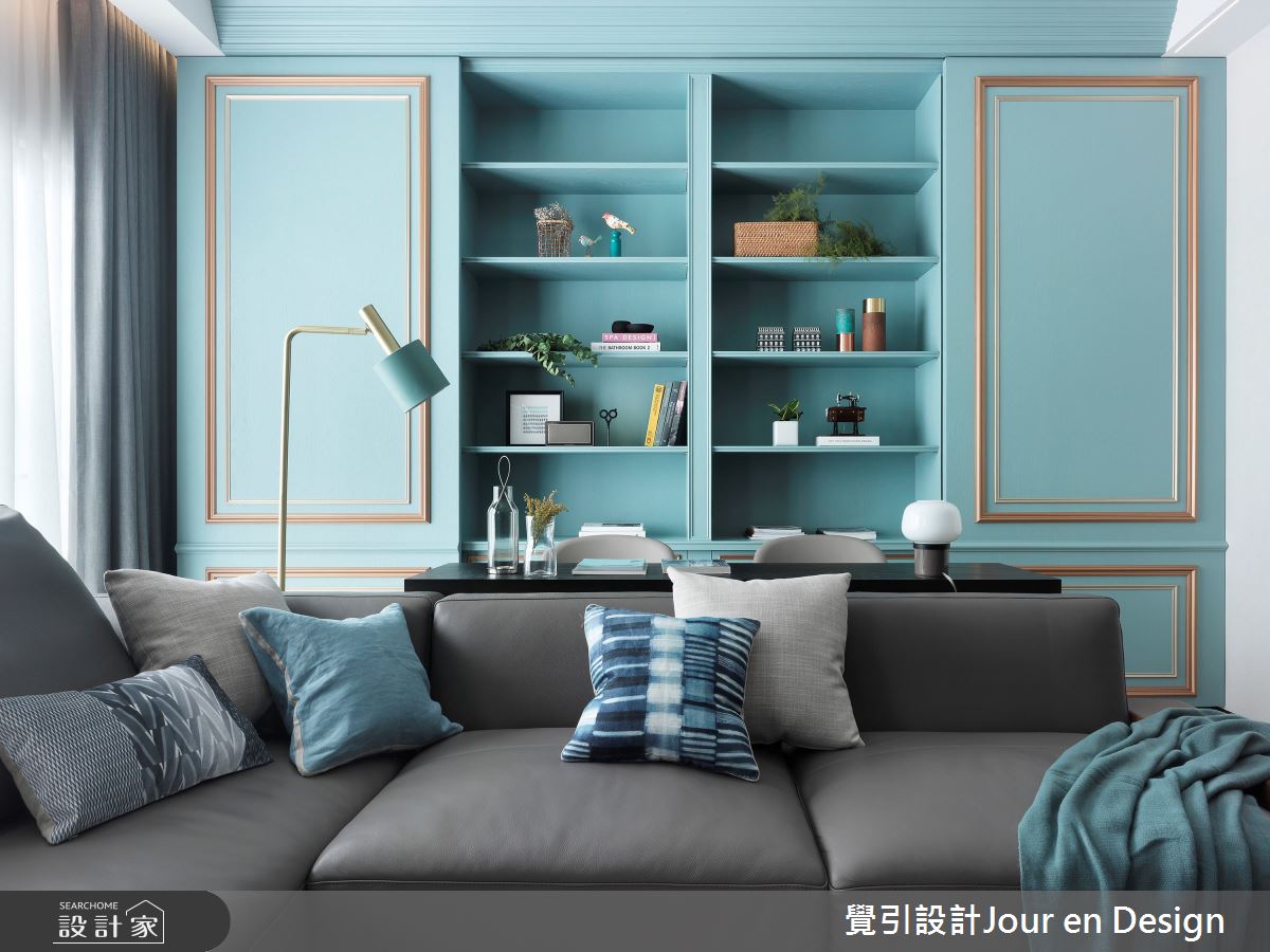 85坪新成屋(5年以下)＿現代風客廳書房案例圖片＿覺引設計Jour en Design＿覺引_台南_靚色．寓妍之6