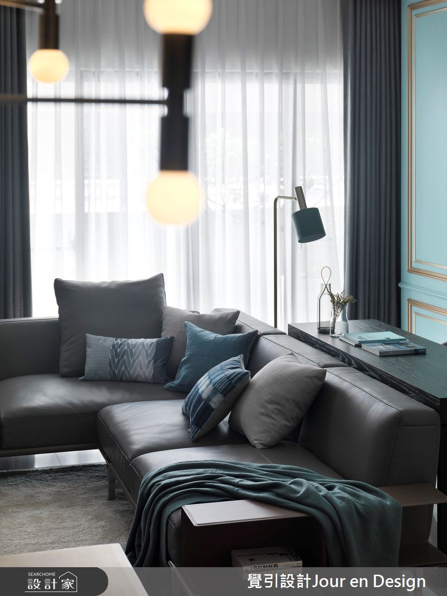 85坪新成屋(5年以下)＿現代風客廳書房案例圖片＿覺引設計Jour en Design＿覺引_台南_靚色．寓妍之8