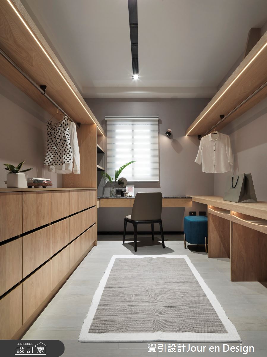 85坪新成屋(5年以下)＿現代風更衣間案例圖片＿覺引設計Jour en Design＿覺引_台南_靚色．寓妍之18