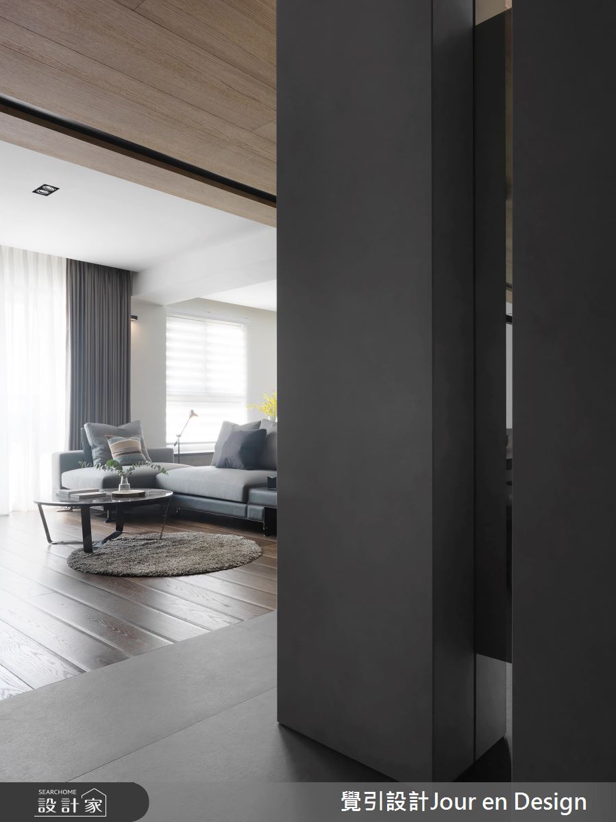35坪新成屋(5年以下)＿現代風玄關客廳案例圖片＿覺引設計Jour en Design＿覺引_高雄_麗馥之1