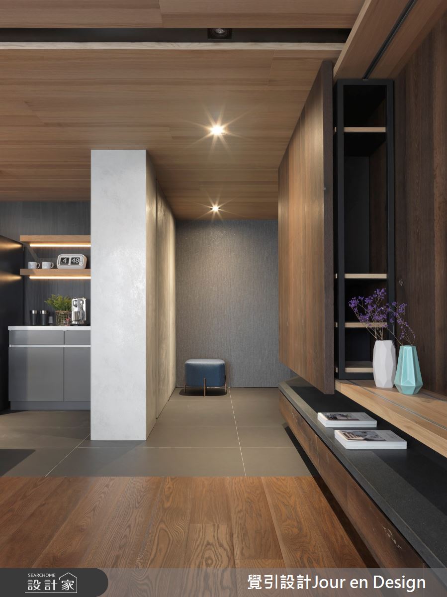 35坪新成屋(5年以下)＿現代風玄關客廳案例圖片＿覺引設計Jour en Design＿覺引_高雄_麗馥之2