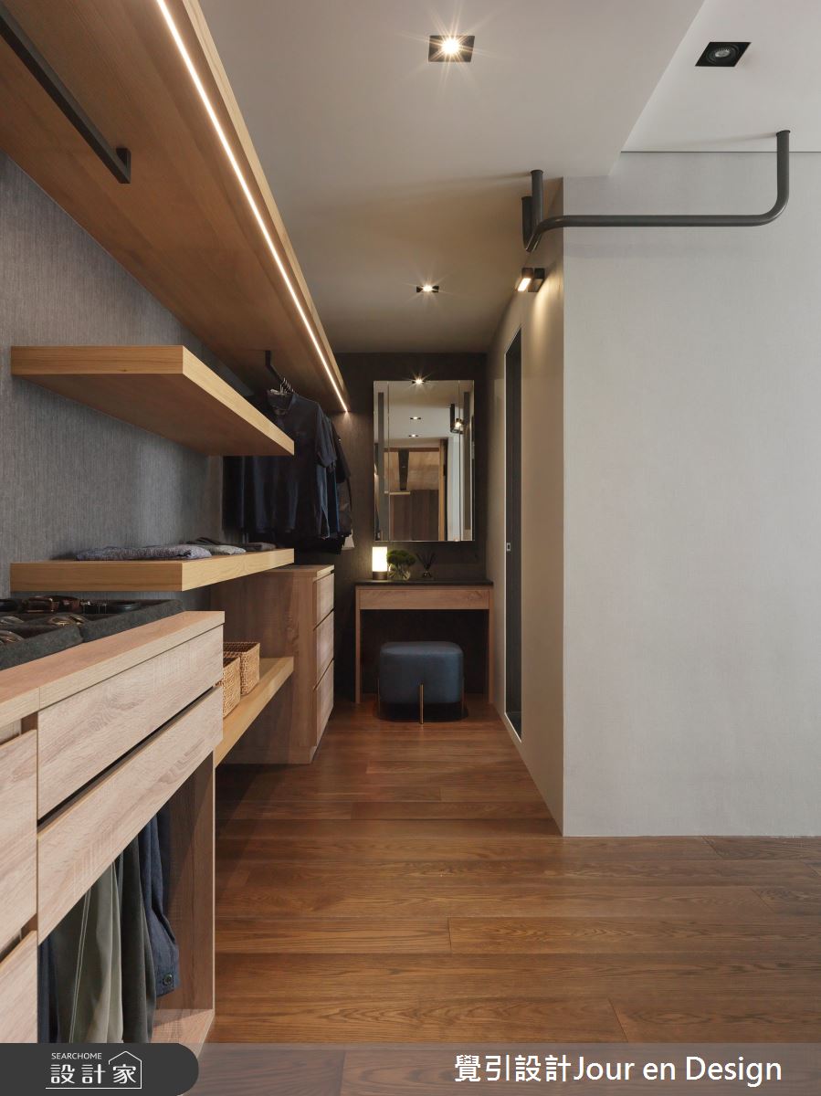 35坪新成屋(5年以下)＿現代風更衣間案例圖片＿覺引設計Jour en Design＿覺引_高雄_麗馥之32