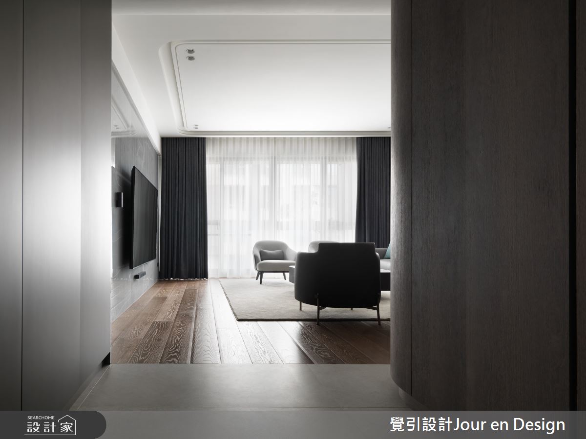 50坪中古屋(5~15年)＿現代風玄關客廳案例圖片＿覺引設計Jour en Design＿覺引_台北_樂想人生之1