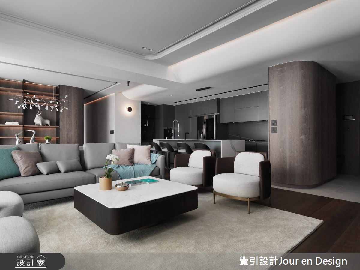 50坪中古屋(5~15年)＿現代風客廳餐廳廚房吧檯中島案例圖片＿覺引設計Jour en Design＿覺引_台北_樂想人生之5