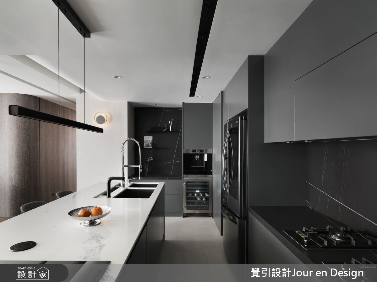 50坪中古屋(5~15年)＿現代風廚房吧檯中島案例圖片＿覺引設計Jour en Design＿覺引_台北_樂想人生之14