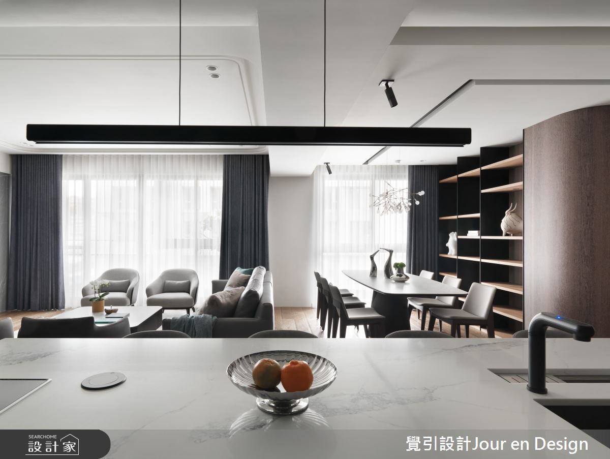 50坪中古屋(5~15年)＿現代風客廳餐廳吧檯中島案例圖片＿覺引設計Jour en Design＿覺引_台北_樂想人生之23