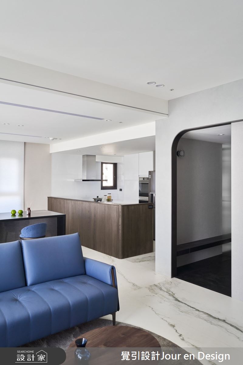 50坪毛胚屋＿現代風玄關客廳廚房案例圖片＿覺引設計Jour en Design＿覺引_高雄_國王傳奇之16