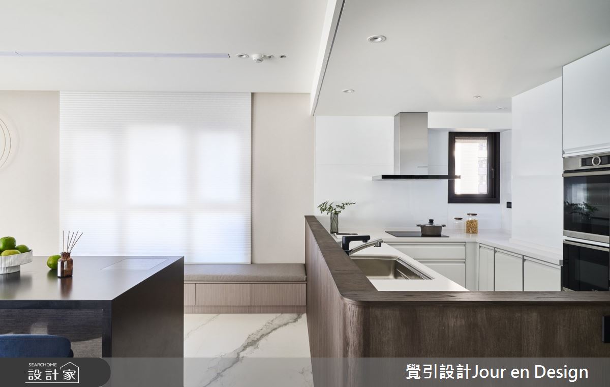 50坪毛胚屋＿現代風餐廳廚房臥榻中島案例圖片＿覺引設計Jour en Design＿覺引_高雄_國王傳奇之24