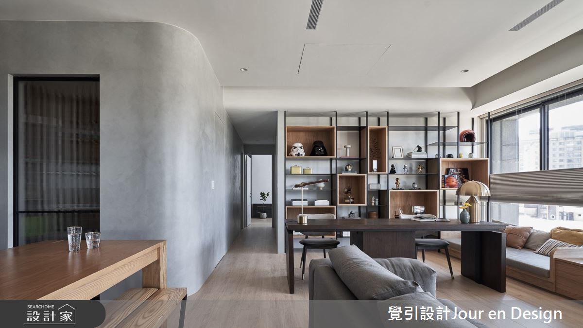 45坪新古屋(10年以下)＿現代風客廳餐廳書房臥榻案例圖片＿覺引設計Jour en Design＿覺引_台北_大同璽苑之106