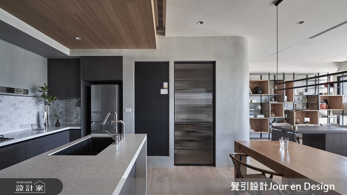 45坪新古屋(10年以下)＿現代風餐廳廚房中島案例圖片＿覺引設計Jour en Design＿覺引_台北_大同璽苑之14