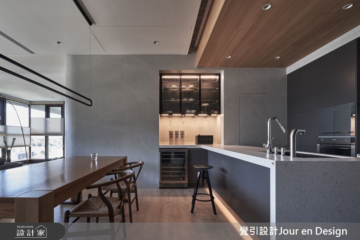 45坪新古屋(10年以下)＿現代風餐廳中島案例圖片＿覺引設計Jour en Design＿覺引_台北_大同璽苑之19