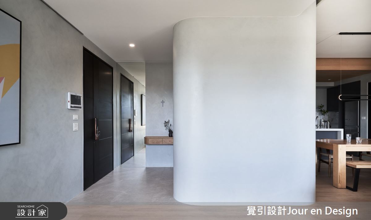 45坪新古屋(10年以下)＿現代風玄關案例圖片＿覺引設計Jour en Design＿覺引_台北_大同璽苑之1