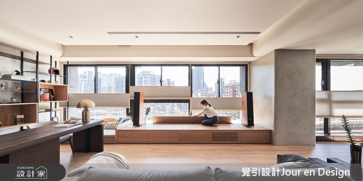 45坪新古屋(10年以下)＿現代風客廳書房案例圖片＿覺引設計Jour en Design＿覺引_台北_大同璽苑之8