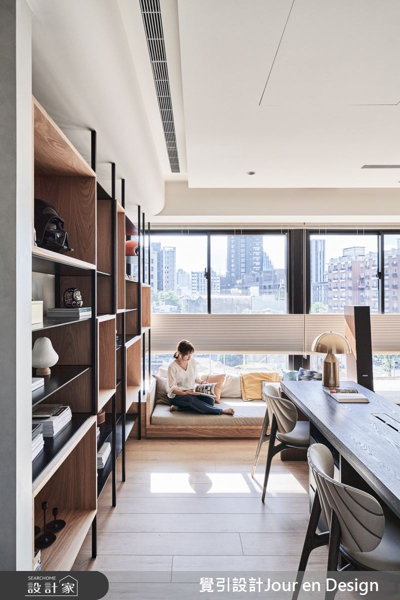 45坪新古屋(10年以下)＿現代風書房臥榻案例圖片＿覺引設計Jour en Design＿覺引_台北_大同璽苑之12