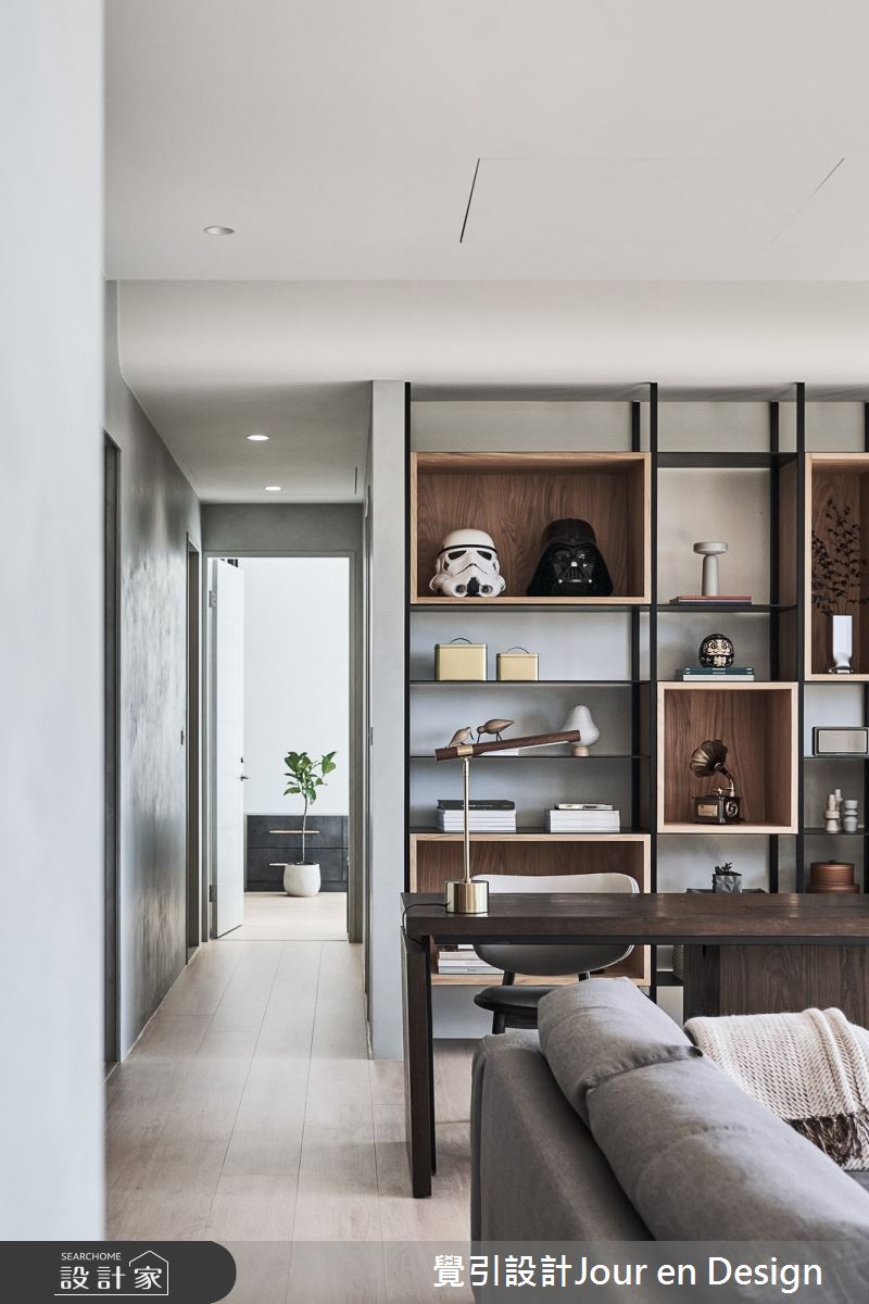 45坪新古屋(10年以下)＿現代風客廳書房案例圖片＿覺引設計Jour en Design＿覺引_台北_大同璽苑之24