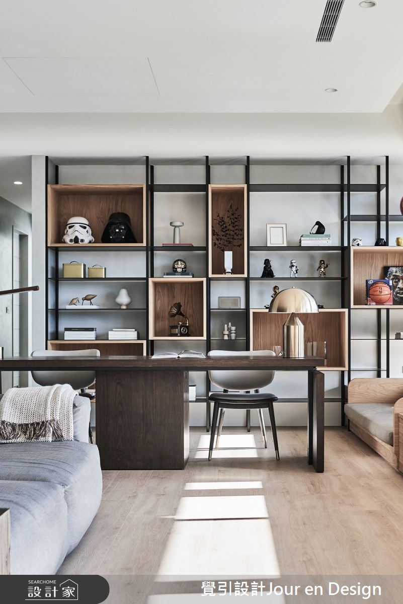 45坪新古屋(10年以下)＿現代風客廳書房案例圖片＿覺引設計Jour en Design＿覺引_台北_大同璽苑之23