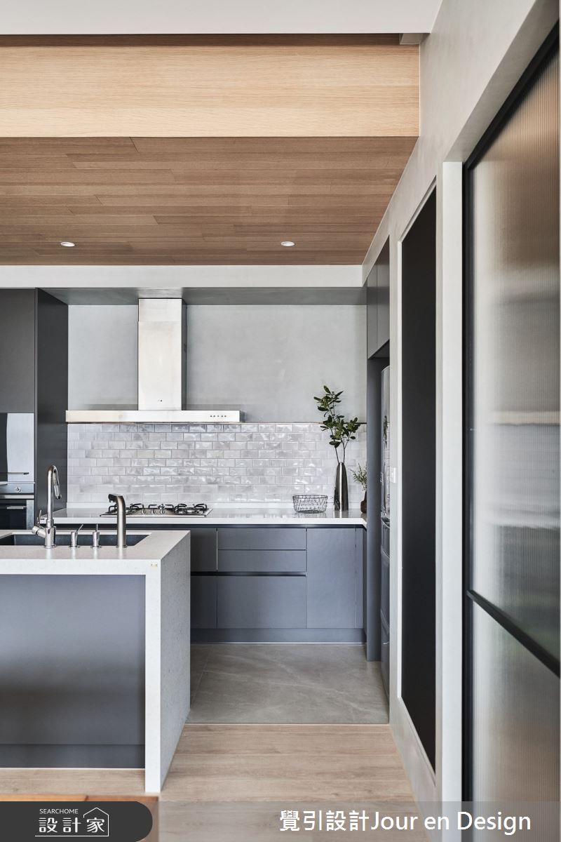 45坪新古屋(10年以下)＿現代風廚房中島案例圖片＿覺引設計Jour en Design＿覺引_台北_大同璽苑之17