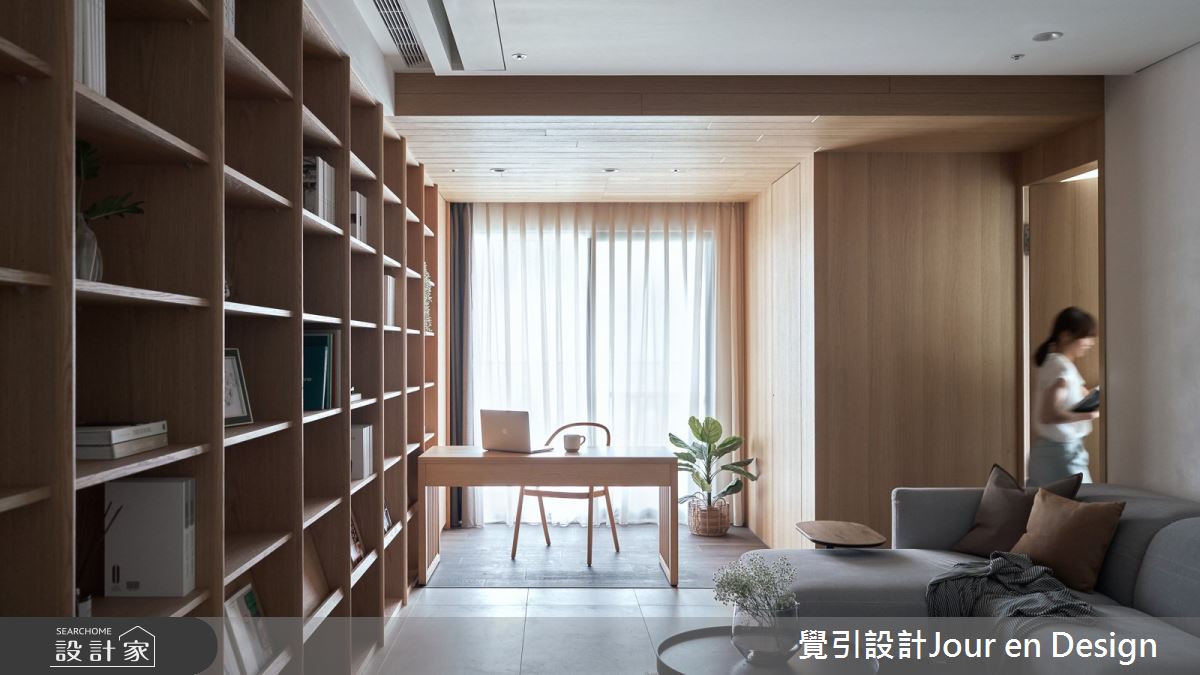 32坪新成屋(5年以下)＿現代風客廳書房案例圖片＿覺引設計Jour en Design＿覺引_台南_愛書人天堂的住所之13