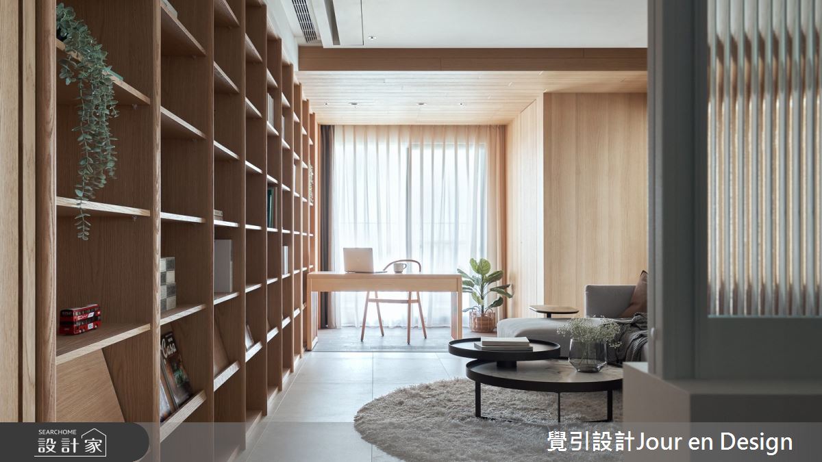 32坪新成屋(5年以下)＿現代風客廳書房案例圖片＿覺引設計Jour en Design＿覺引_台南_愛書人天堂的住所之11