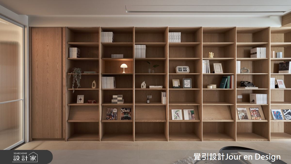 32坪新成屋(5年以下)＿現代風客廳案例圖片＿覺引設計Jour en Design＿覺引_台南_愛書人天堂的住所之15