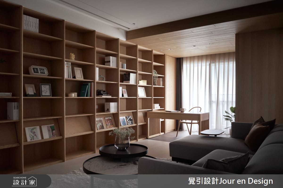 32坪新成屋(5年以下)＿現代風客廳書房案例圖片＿覺引設計Jour en Design＿覺引_台南_愛書人天堂的住所之17