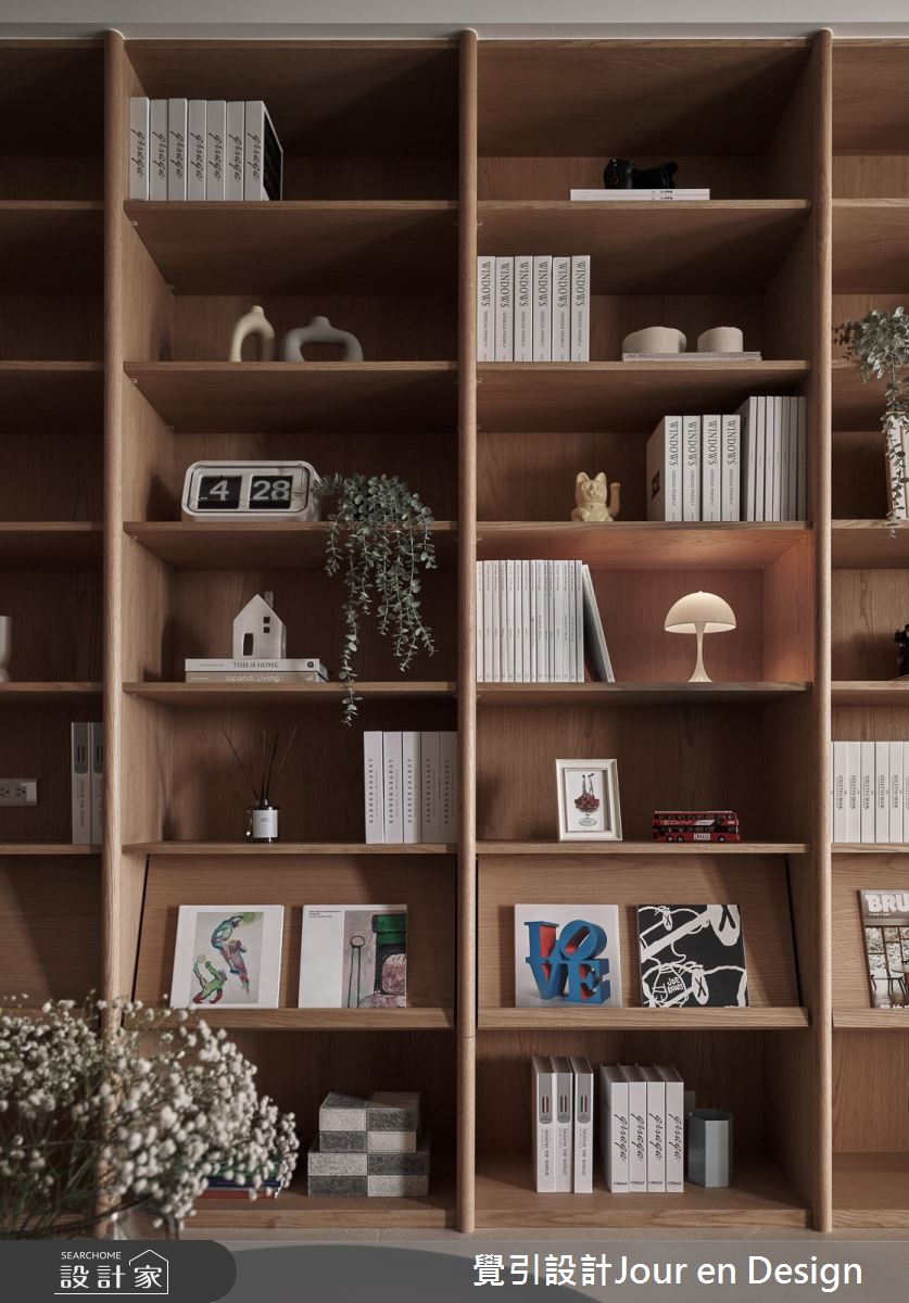 32坪新成屋(5年以下)＿現代風客廳案例圖片＿覺引設計Jour en Design＿覺引_台南_愛書人天堂的住所之39