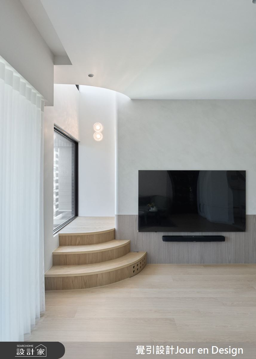 55坪毛胚屋＿現代風客廳樓梯案例圖片＿覺引設計Jour en Design＿覺引_日出L宅之26