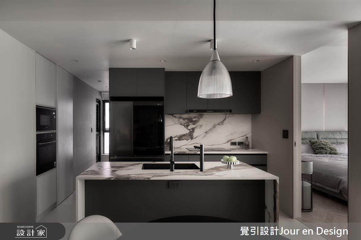 23坪新成屋(5年以下)＿現代風餐廳廚房中島案例圖片＿覺引設計Jour en Design＿覺引_美術白天鵝之10