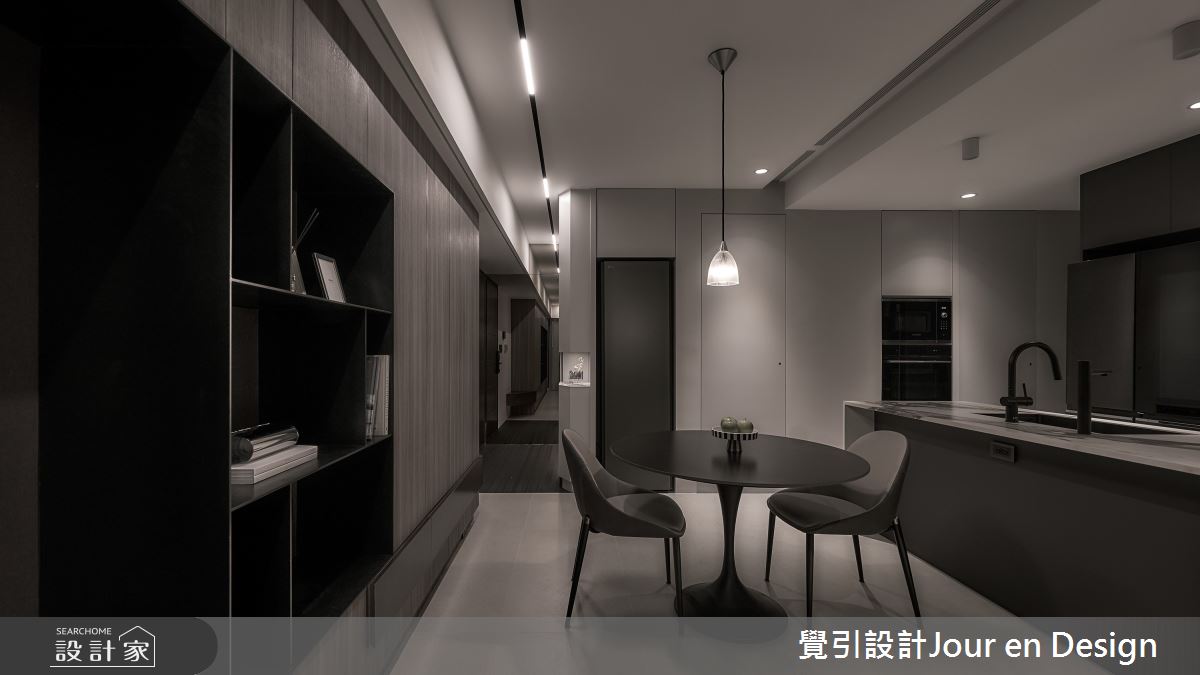 23坪新成屋(5年以下)＿現代風玄關餐廳中島案例圖片＿覺引設計Jour en Design＿覺引_美術白天鵝之2344