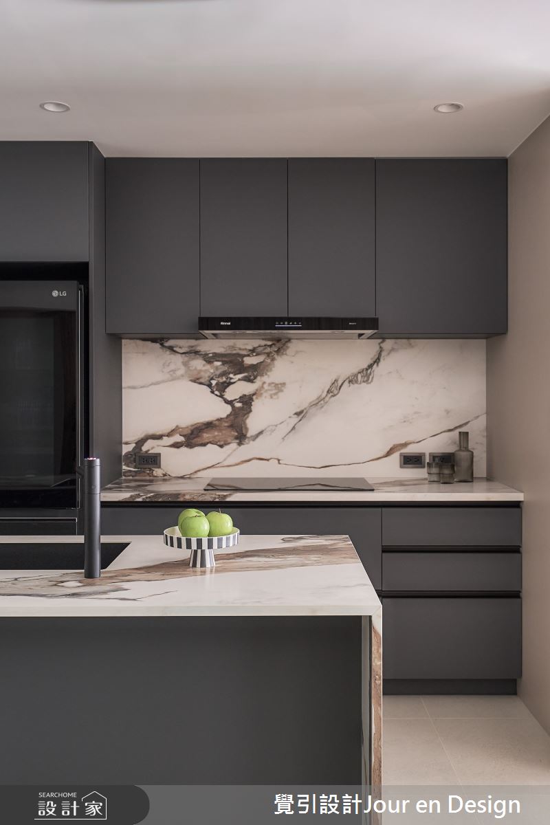 23坪新成屋(5年以下)＿現代風廚房中島案例圖片＿覺引設計Jour en Design＿覺引_美術白天鵝之23