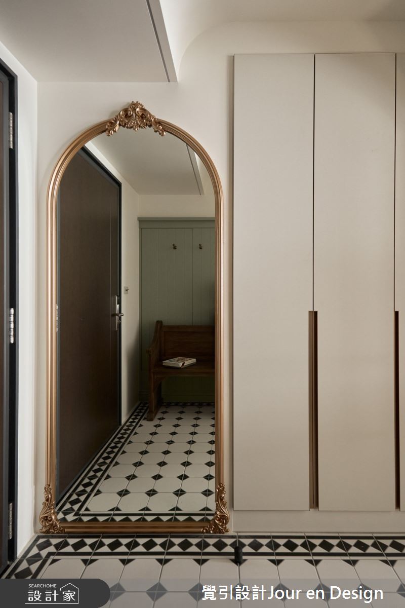 30坪新成屋(5年以下)＿英式風玄關案例圖片＿覺引設計Jour en Design＿覺引_英式茶韻之4