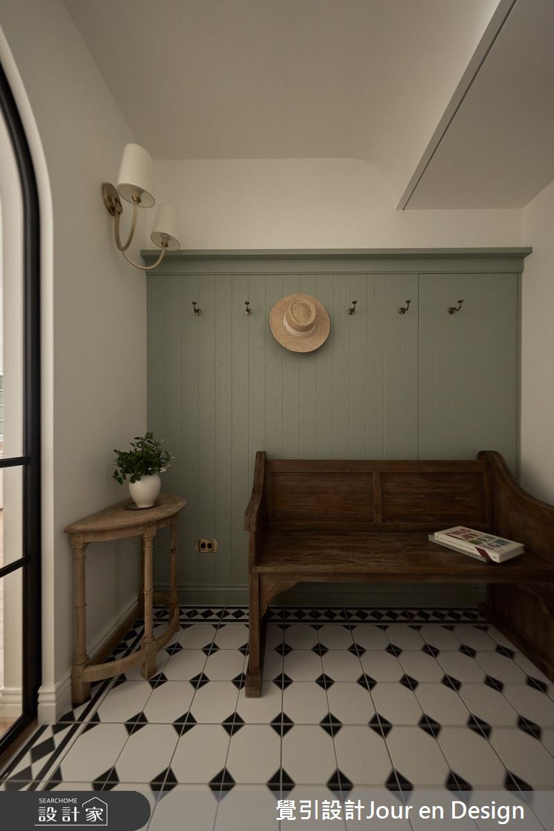 30坪新成屋(5年以下)＿英式風玄關案例圖片＿覺引設計Jour en Design＿覺引_英式茶韻之3