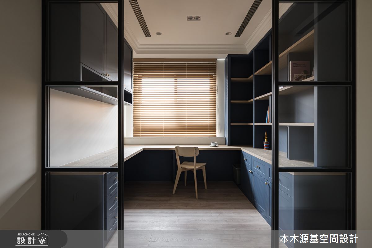 27坪毛胚屋＿美式風書房案例圖片＿本木源基空間設計＿本木源基_專屬的色彩平衡之23