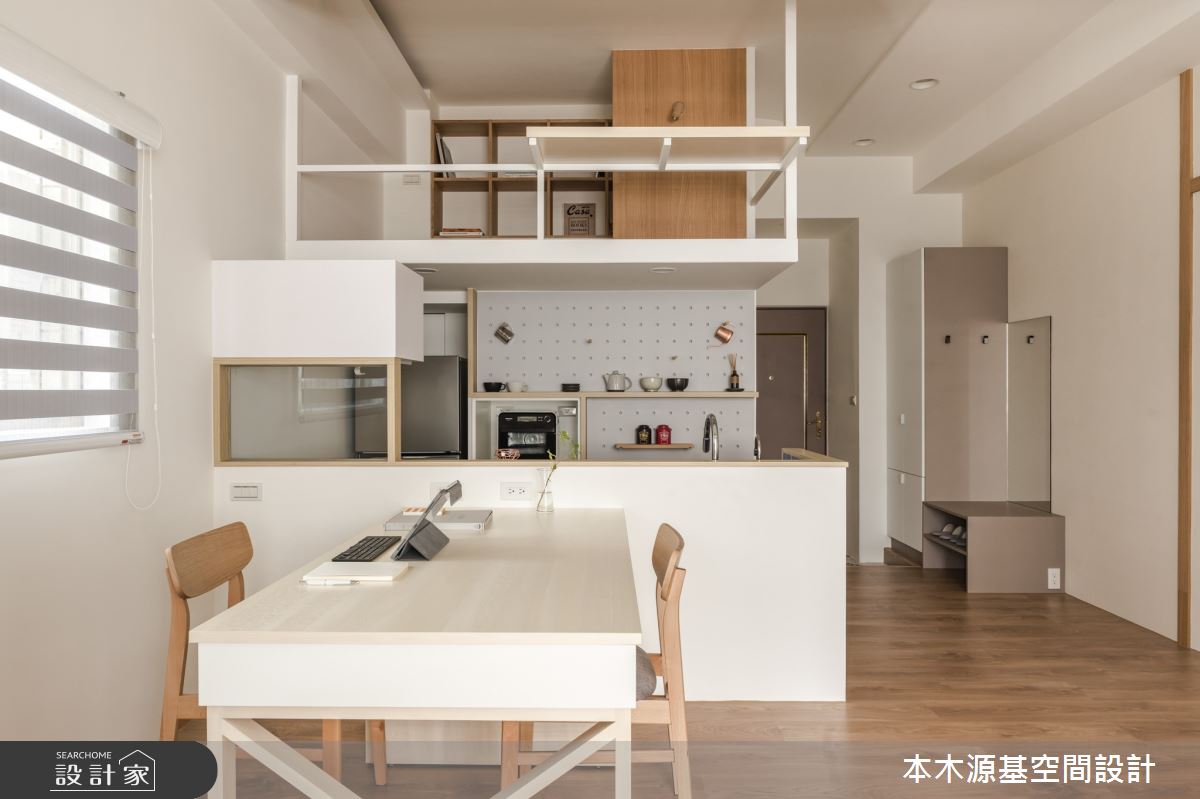 13坪老屋(16~30年)＿日式無印風玄關餐廳廚房書房工作區案例圖片＿本木源基空間設計＿本木源基_日劇場景的家之826