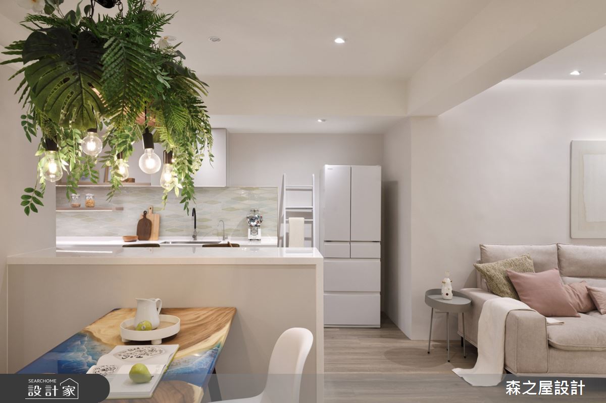 32坪老屋(16~30年)＿混搭風客廳餐廳廚房吧檯中島案例圖片＿森之屋室內設計＿森之屋_繽紛童趣之9