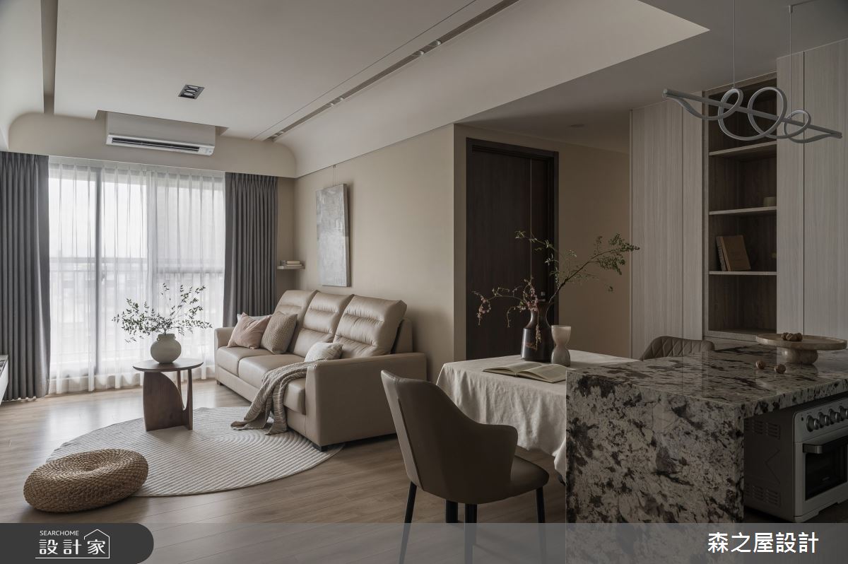 20坪新成屋(5年以下)＿混搭風客廳餐廳中島案例圖片＿森之屋室內設計＿森之屋_自然拾光之7