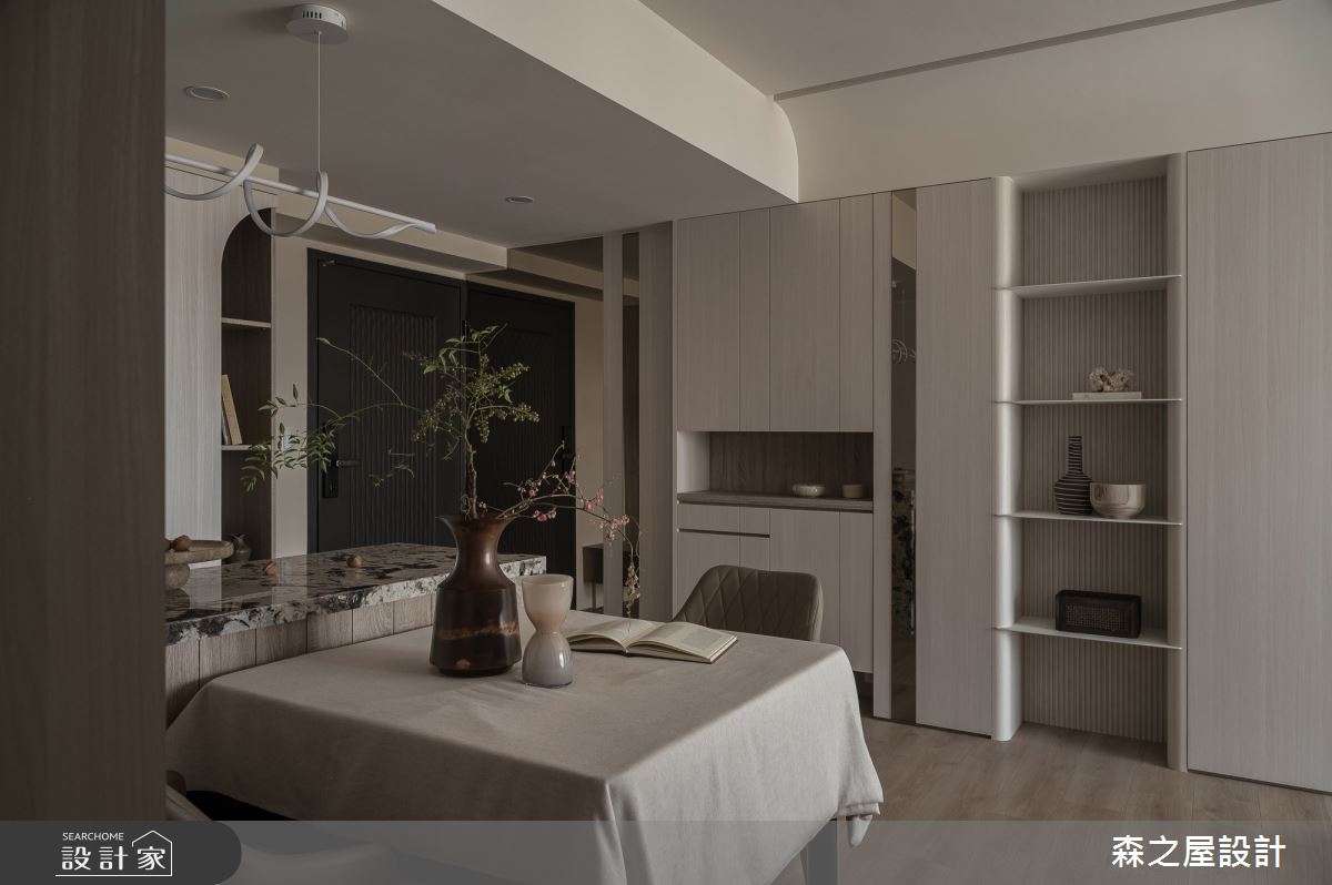 20坪新成屋(5年以下)＿混搭風玄關餐廳中島案例圖片＿森之屋室內設計＿森之屋_自然拾光之16