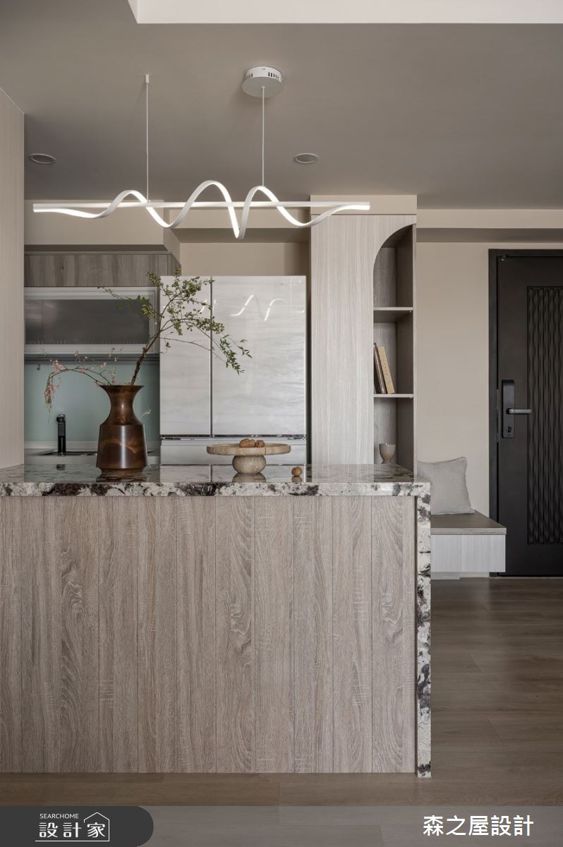 20坪新成屋(5年以下)＿混搭風玄關廚房中島案例圖片＿森之屋室內設計＿森之屋_自然拾光之35