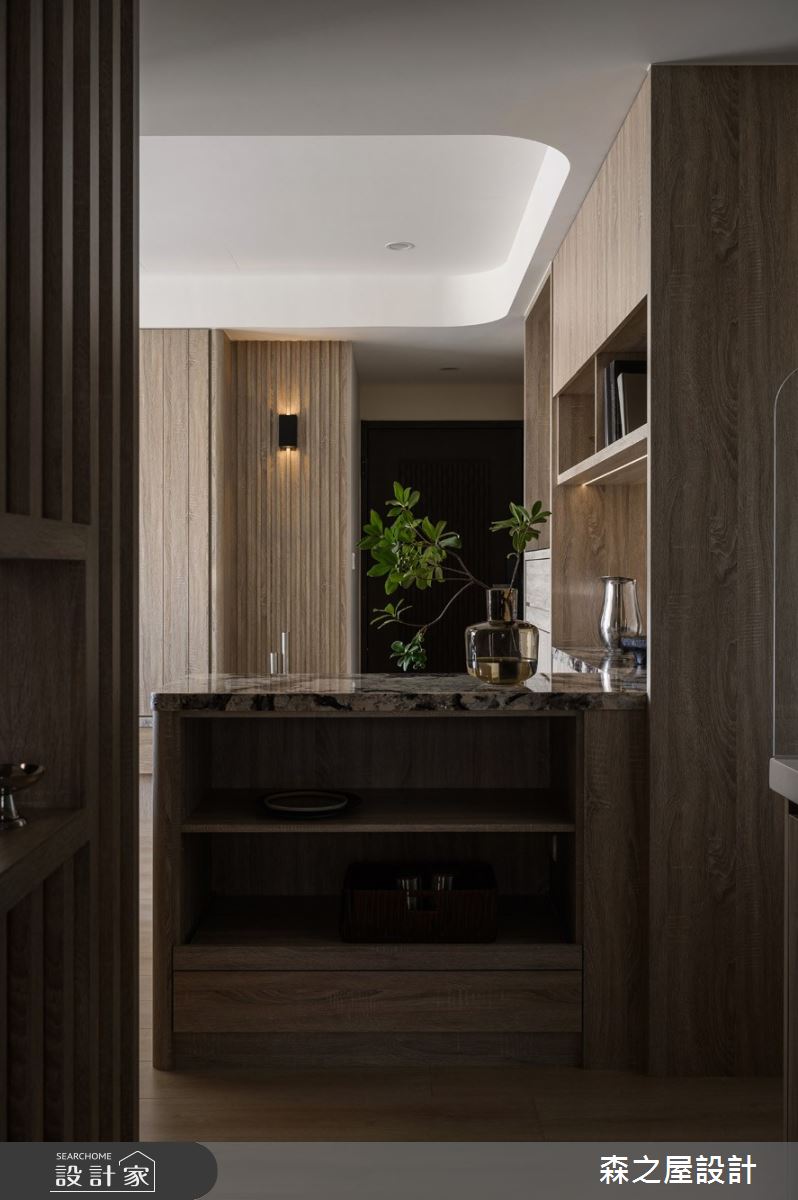16坪新成屋(5年以下)＿混搭風玄關餐廳吧檯中島案例圖片＿森之屋室內設計＿森之屋_恬靜映石之17