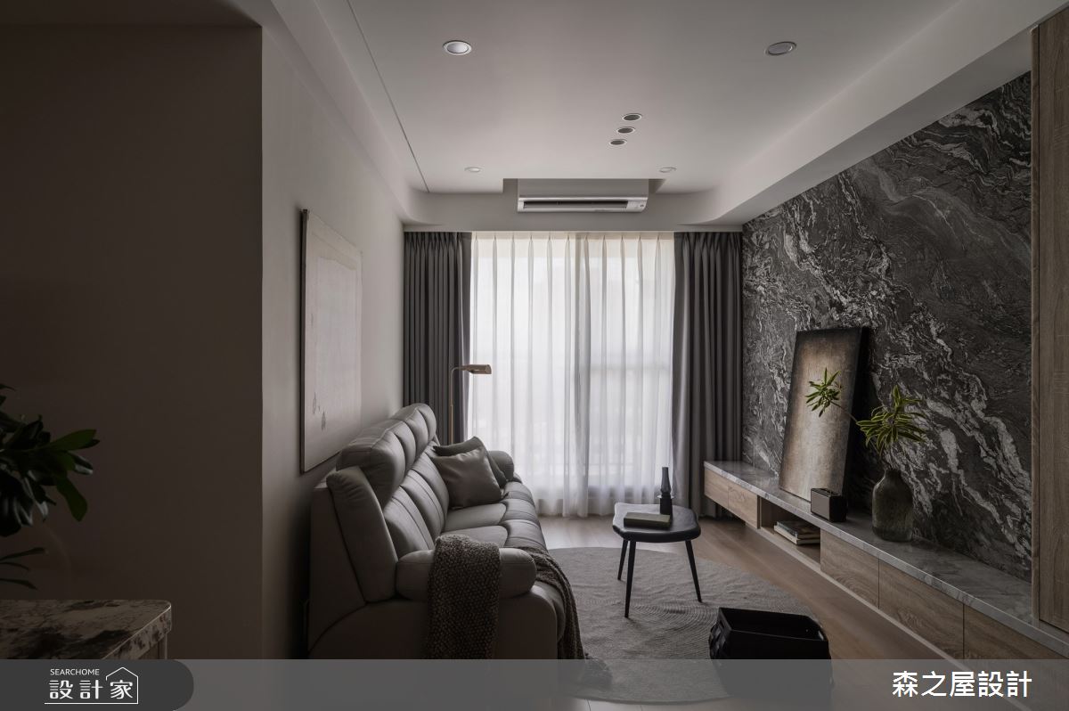 16坪新成屋(5年以下)＿混搭風客廳案例圖片＿森之屋室內設計＿森之屋_恬靜映石之7