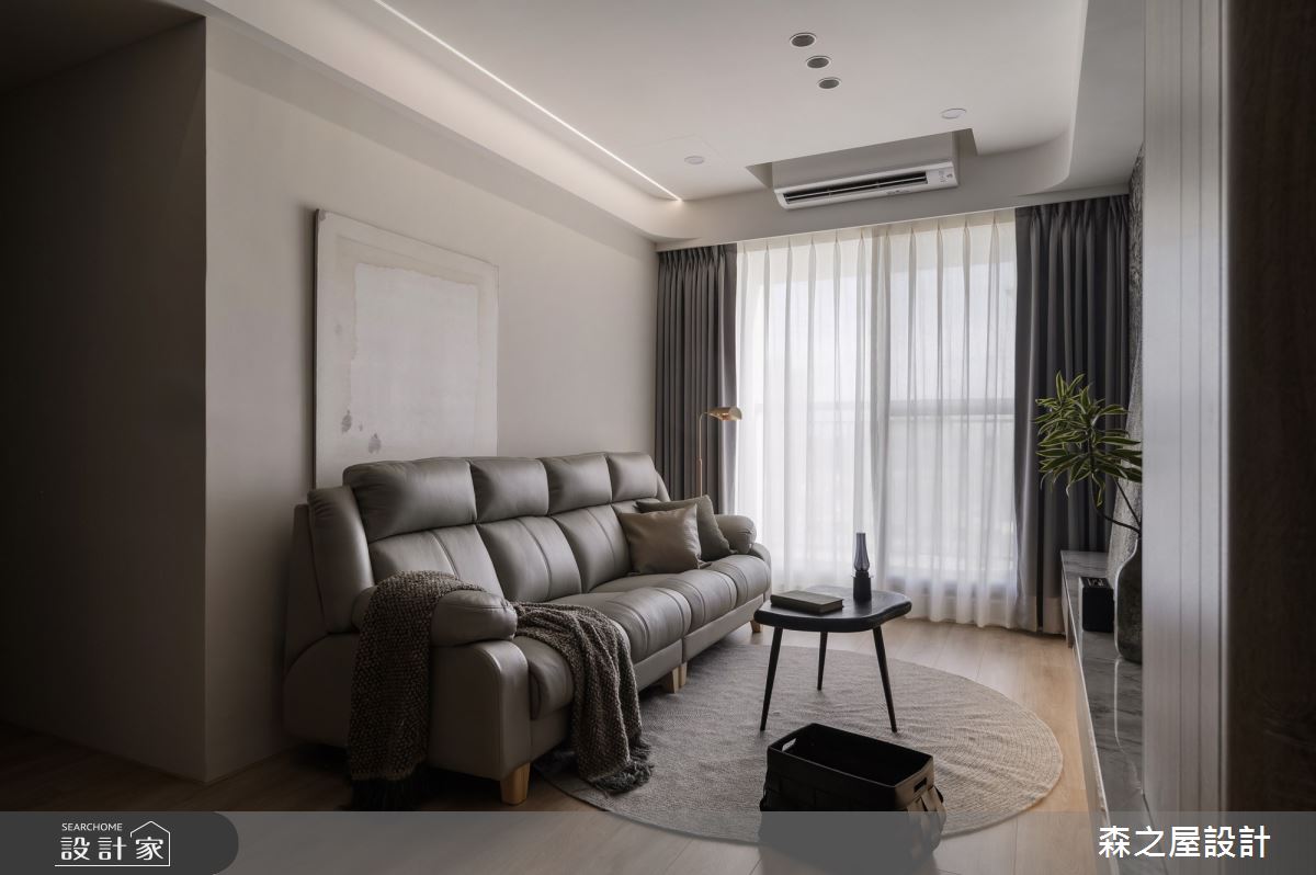 16坪新成屋(5年以下)＿混搭風客廳案例圖片＿森之屋室內設計＿森之屋_恬靜映石之9