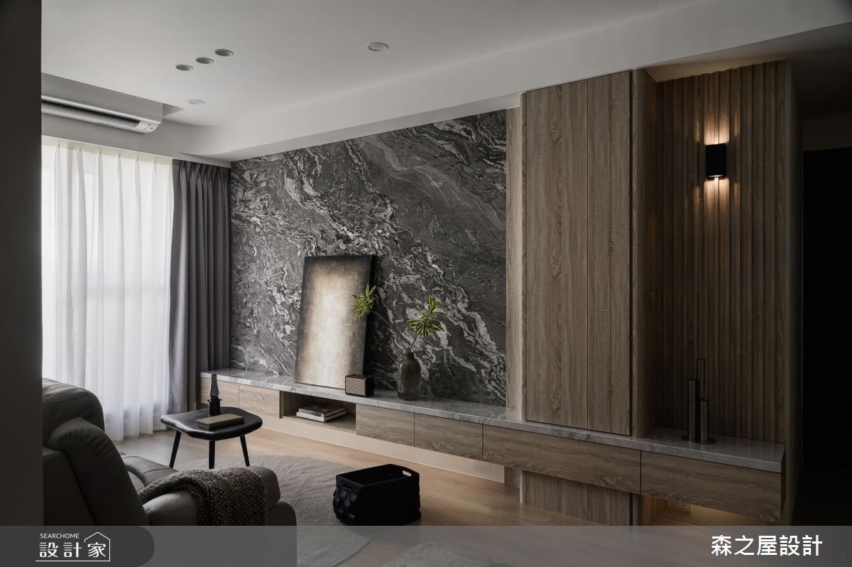 16坪新成屋(5年以下)＿混搭風客廳案例圖片＿森之屋室內設計＿森之屋_恬靜映石之12