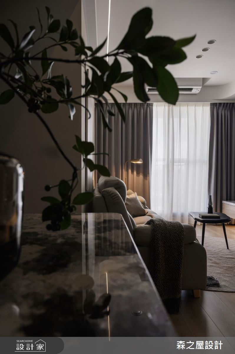 16坪新成屋(5年以下)＿混搭風客廳餐廳吧檯中島案例圖片＿森之屋室內設計＿森之屋_恬靜映石之15