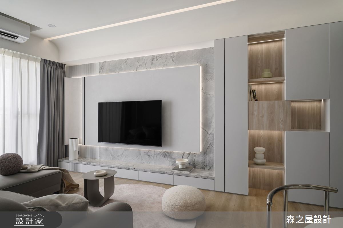 20坪新成屋(5年以下)＿現代風客廳案例圖片＿森之屋室內設計＿森之屋_光影石語之8