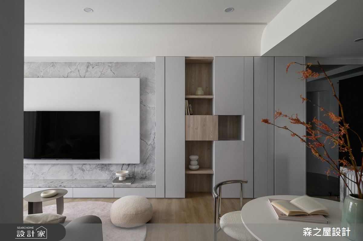 20坪新成屋(5年以下)＿現代風客廳餐廳案例圖片＿森之屋室內設計＿森之屋_光影石語之5